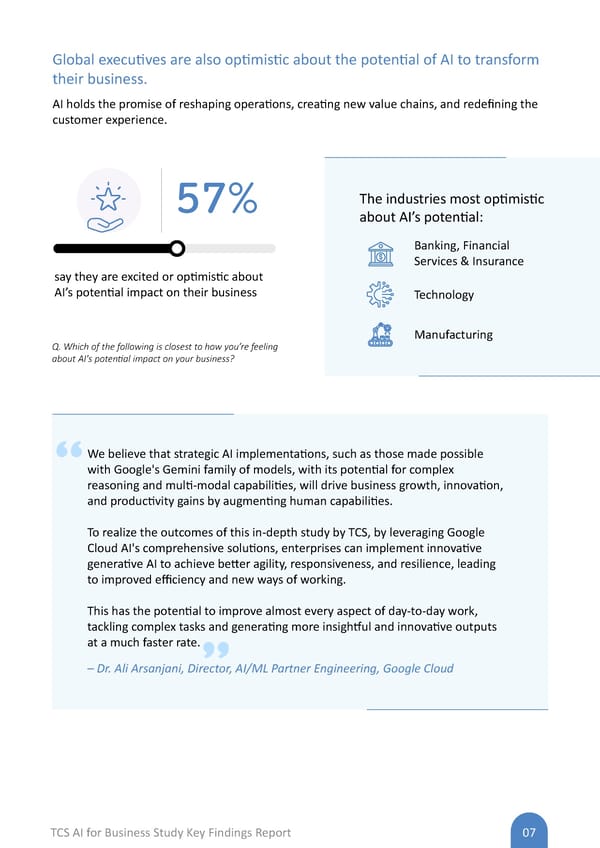 AI Flipbook | TCS AI for Business Study: Key Findings Report - Page 7