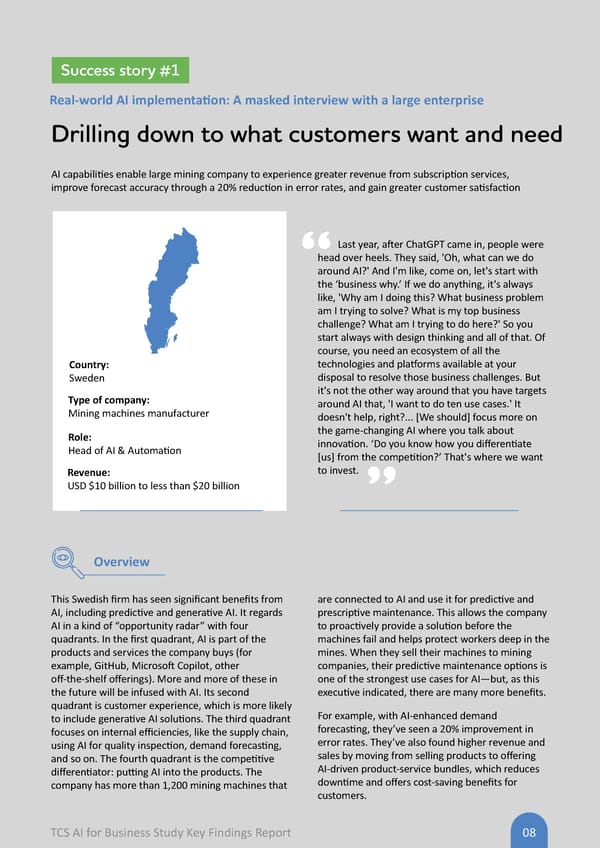 AI Flipbook | TCS AI for Business Study: Key Findings Report - Page 8