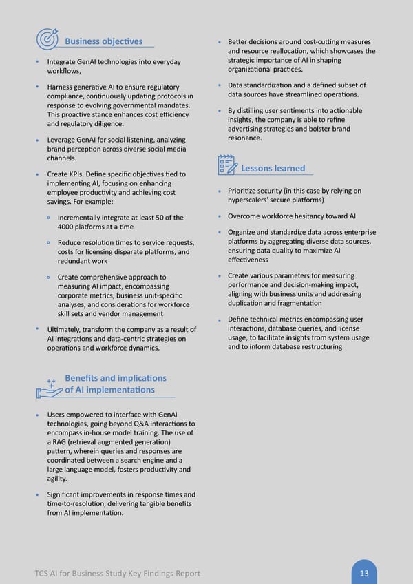 AI Flipbook | TCS AI for Business Study: Key Findings Report - Page 13