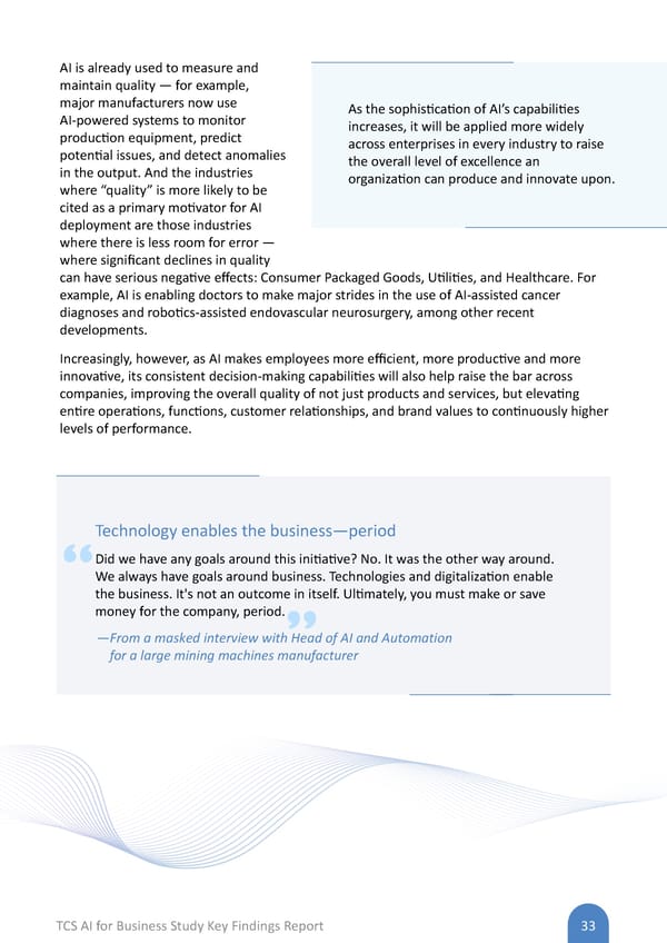 AI Flipbook | TCS AI for Business Study: Key Findings Report - Page 33