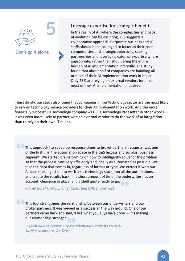 AI Flipbook | TCS AI for Business Study: Key Findings Report - Page 42