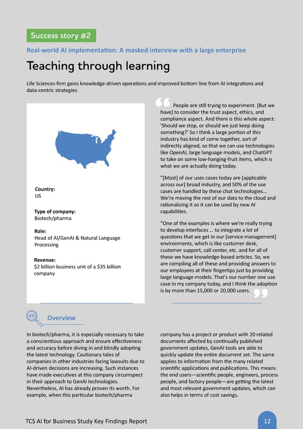 TCS AI for Business Study: Key Findings Report - Page 12