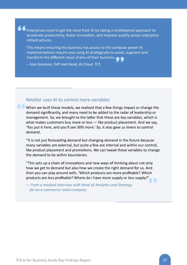 TCS AI for Business Study: Key Findings Report - Page 37